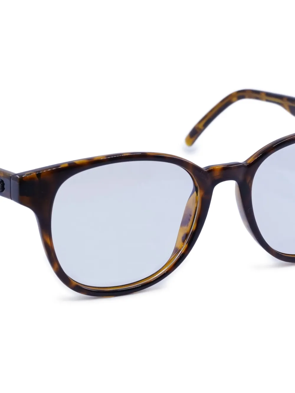 Saint Laurent Logo-detail Glasses In Brown
