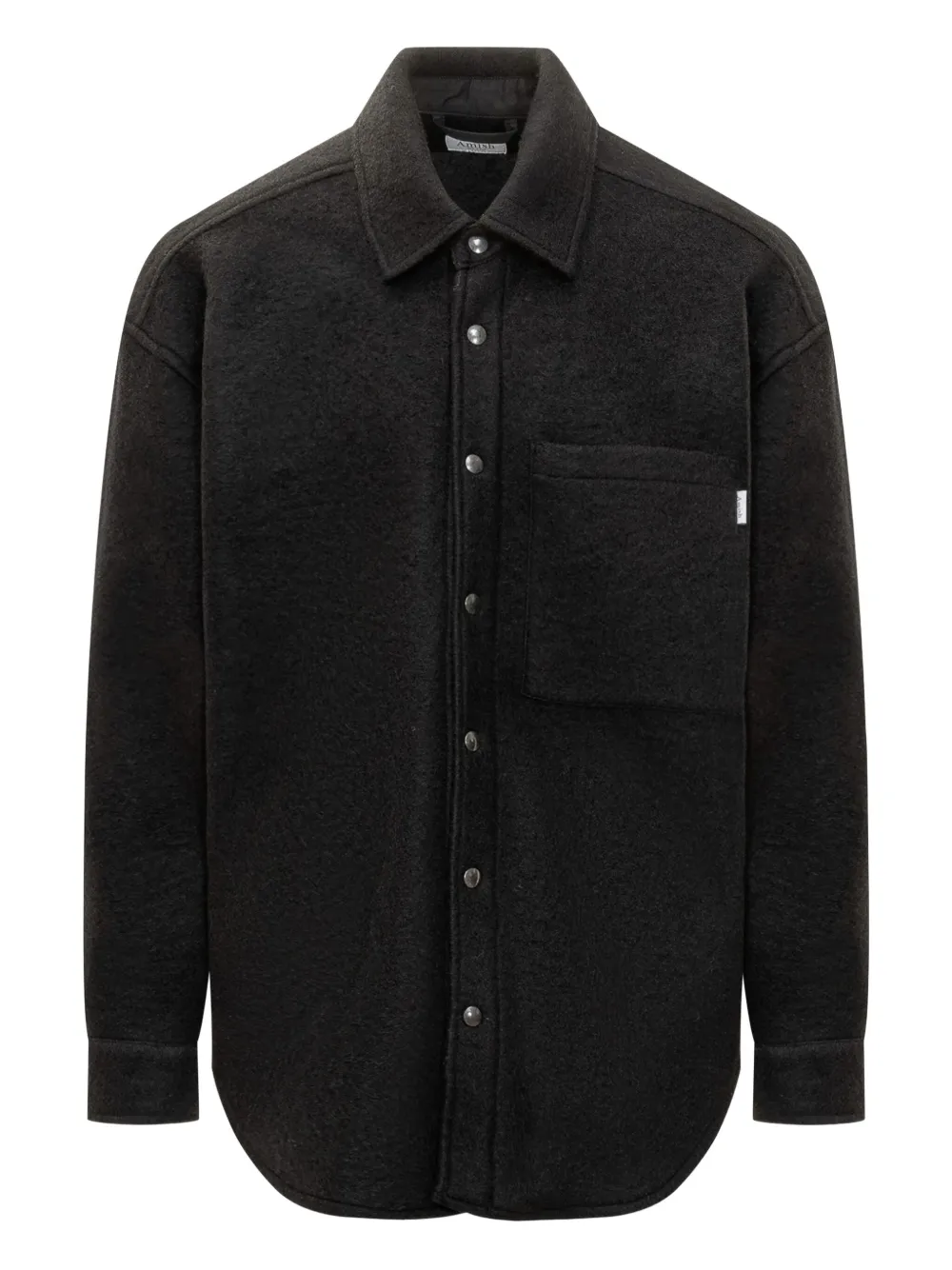 AMISH button-fastening patch-pocket shirt | Black | Image 1