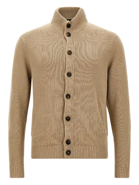 Zanone high-neck buttoned cardigan