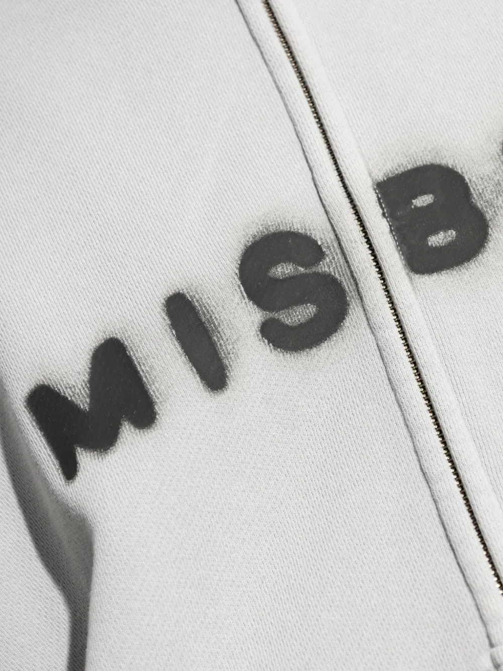 MISBHV Hoodie met logoprint en rits Grijs