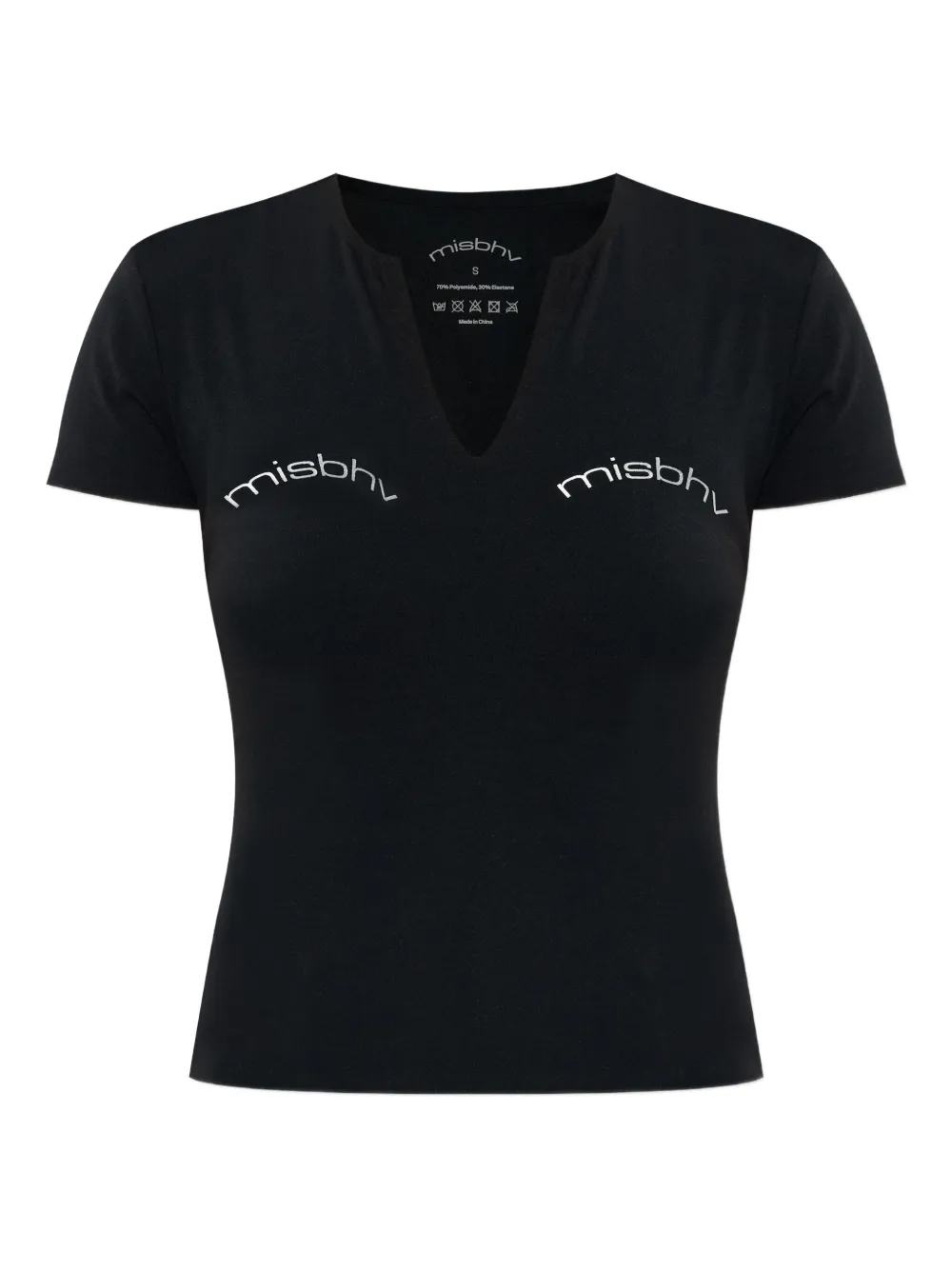 MISBHV v-neck logo-print T-shirt | Black | Image 1