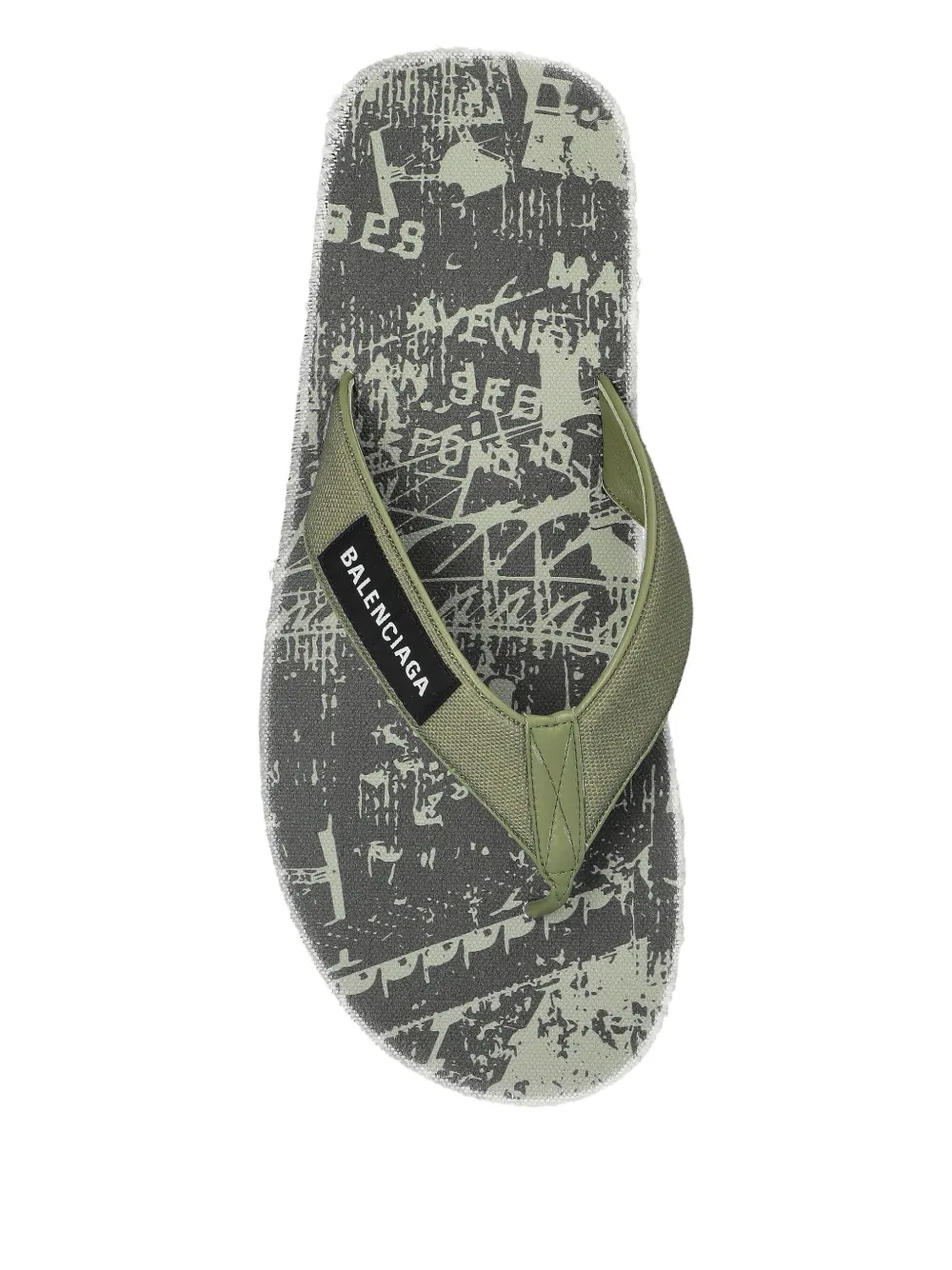 Balenciaga Teenslippers met grafische print Groen