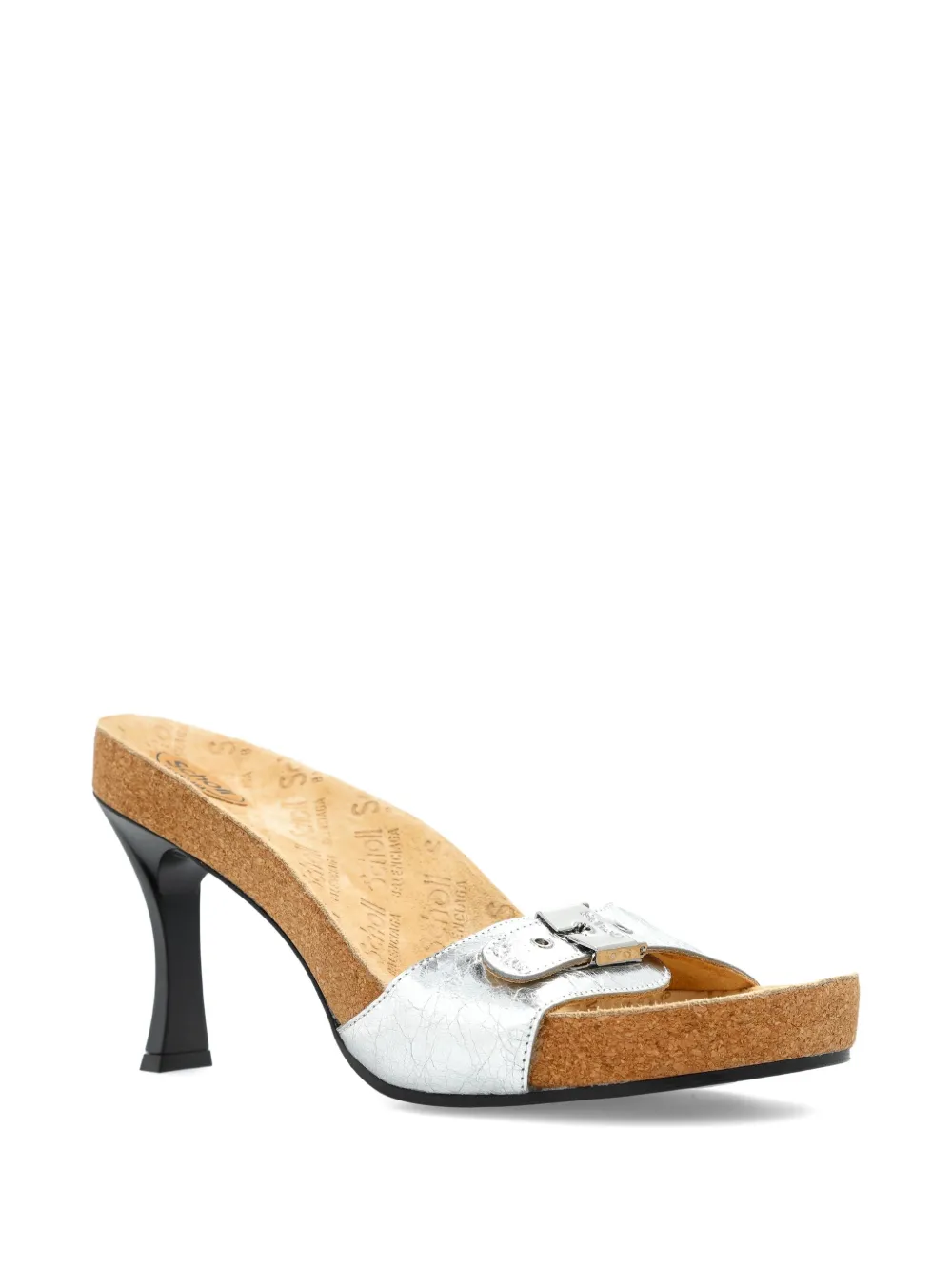 Balenciaga 115 mm pumps met kurk en gespsluiting Grijs