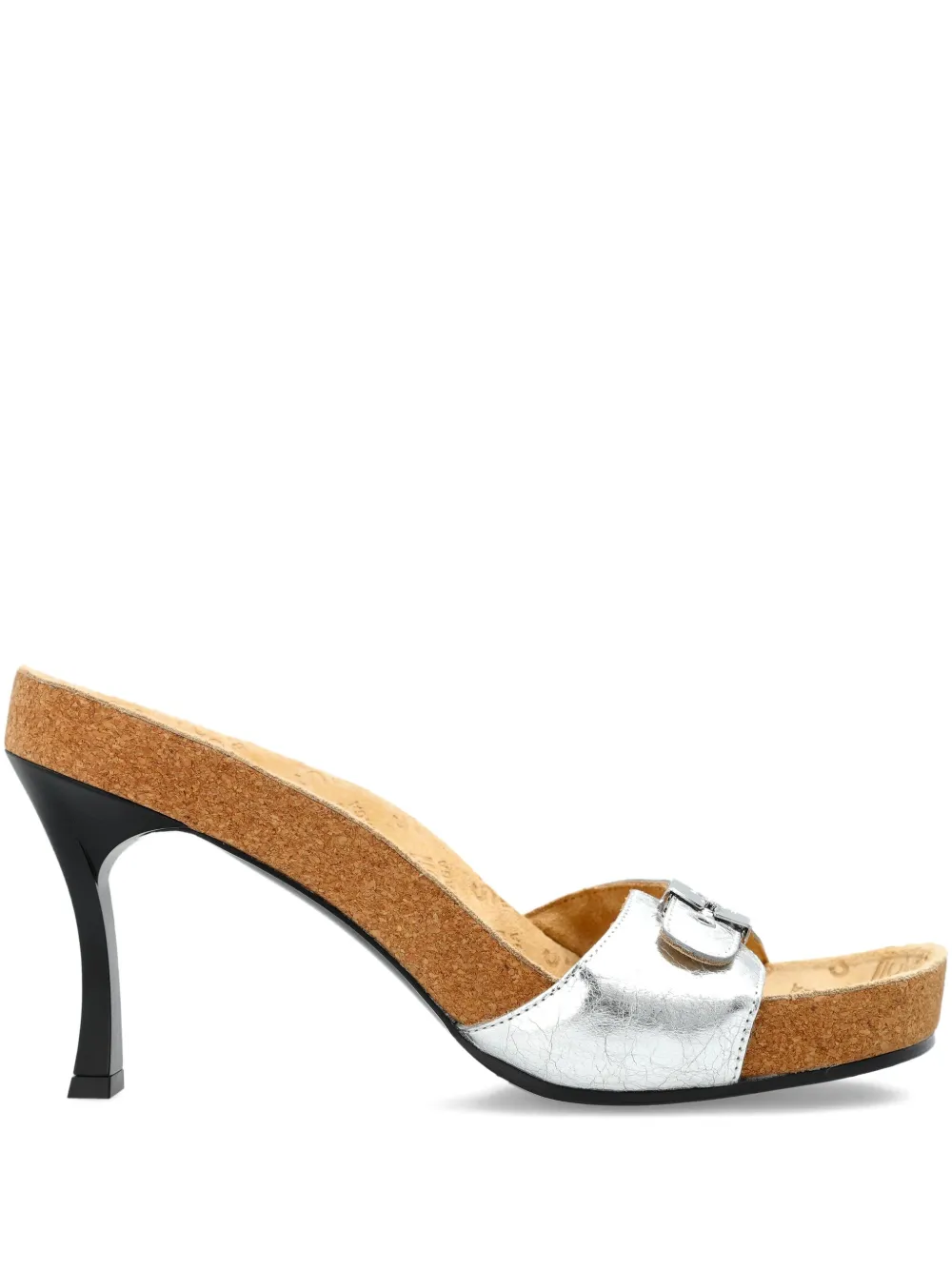 Balenciaga 115 mm pumps met kurk en gespsluiting Grijs