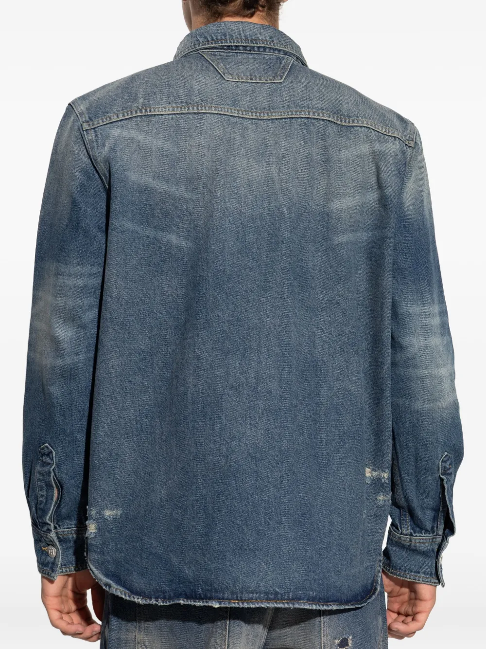 MISBHV Denim overhemd met patch Blauw