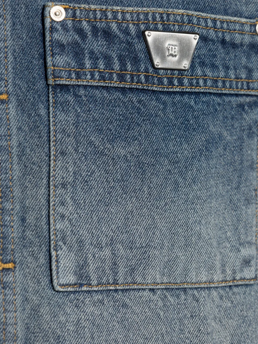 MISBHV Denim overhemd met patch Blauw