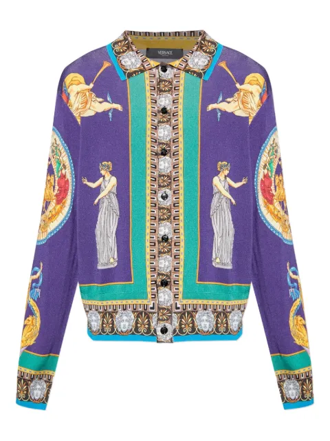 Versace Hall Of Statues silk cardigan