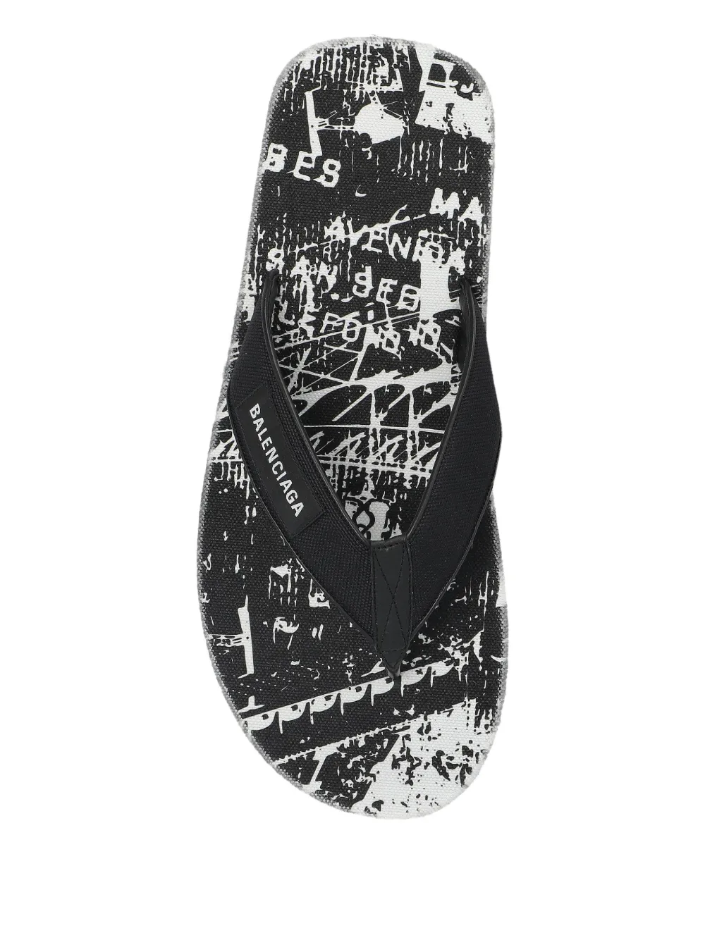 Balenciaga Teenslippers met logoprint Zwart