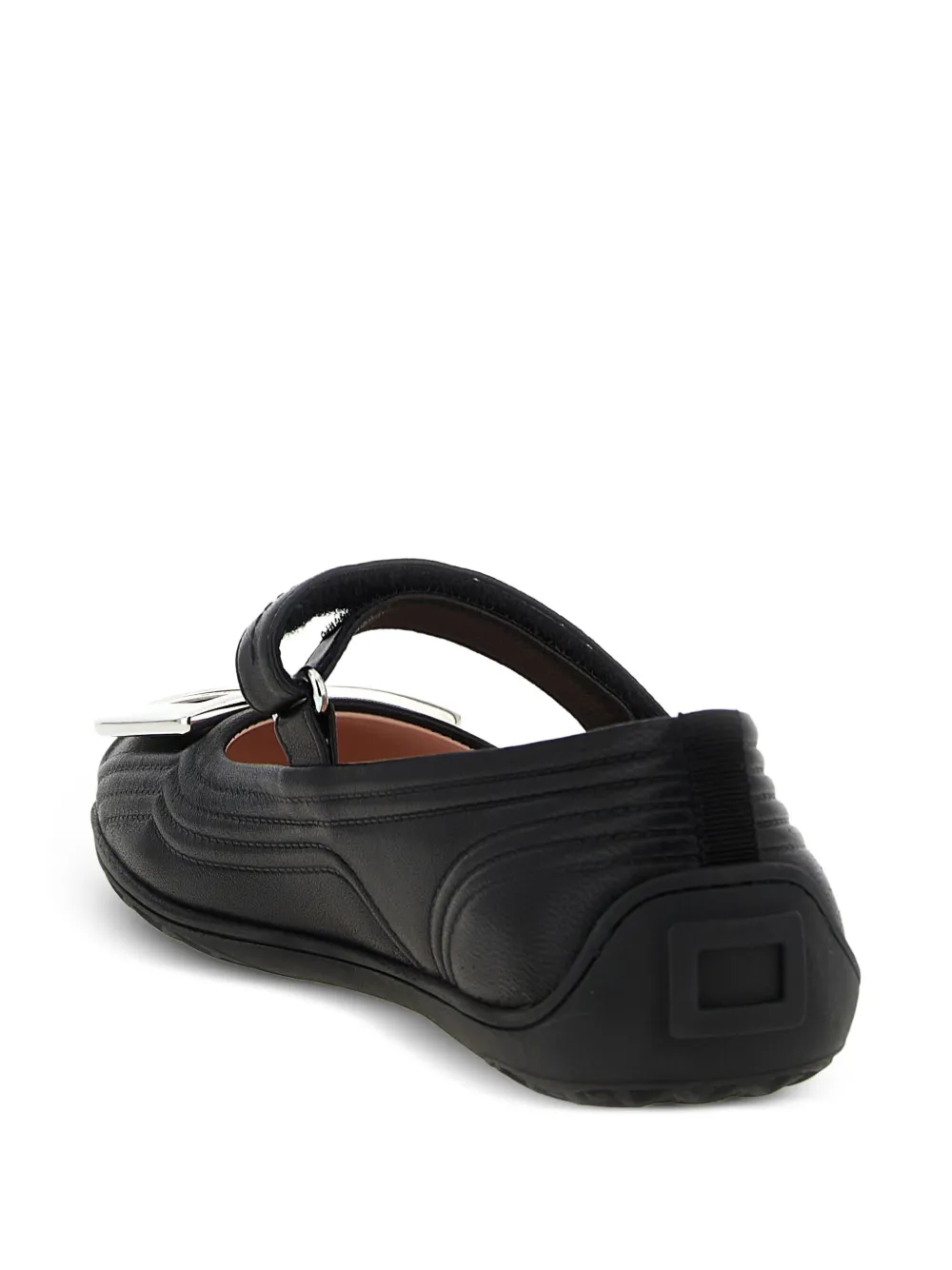 Buckle-Detail Ballet Flats