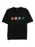 PS Paul Smith flower-print T-shirt - Black
