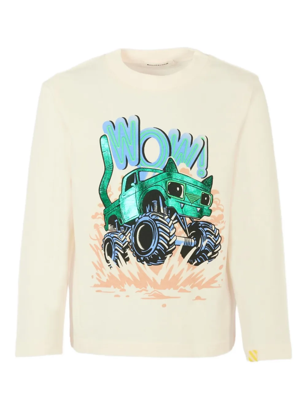 Billieblush T-shirt met monstertruck en lange mouwen Beige