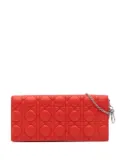 Christian Dior Pre-Owned 2013 Lambskin Cannage Lady Dior Wallet On Chain crossbody bag - Orange