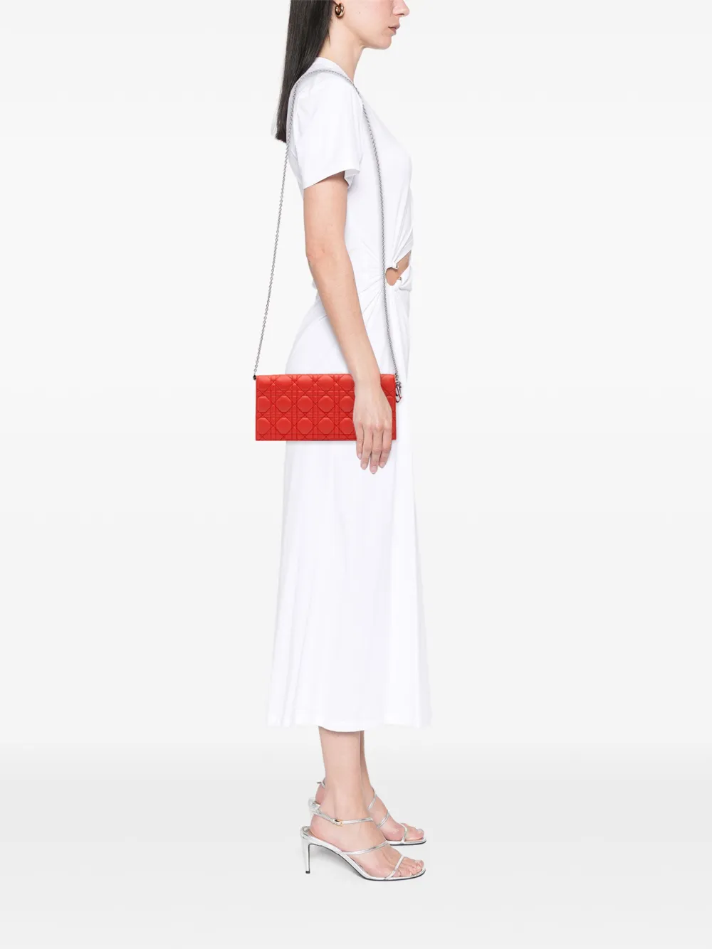 Christian Dior Pre-Owned 2013 Lambskin Cannage Lady Dior Wallet On Chain crossbody bag | Pre-Owned | Image 2