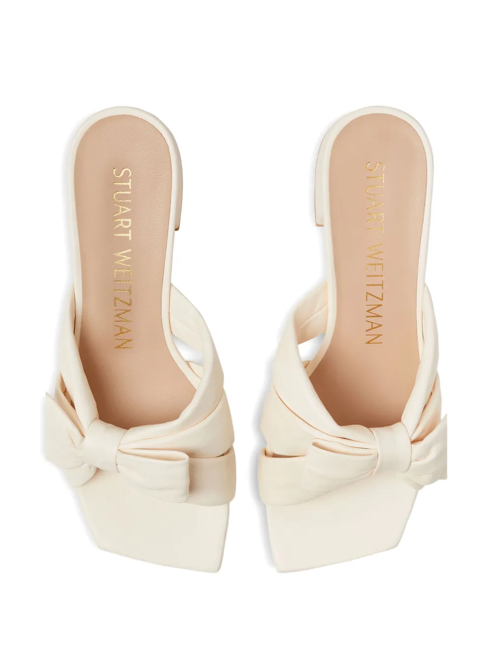 Stuart Weitzman 45 mm Sofia sandalen met strik Beige