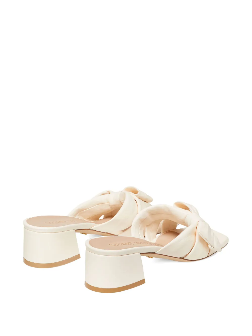 Stuart Weitzman 45 mm Sofia sandalen met strik Beige