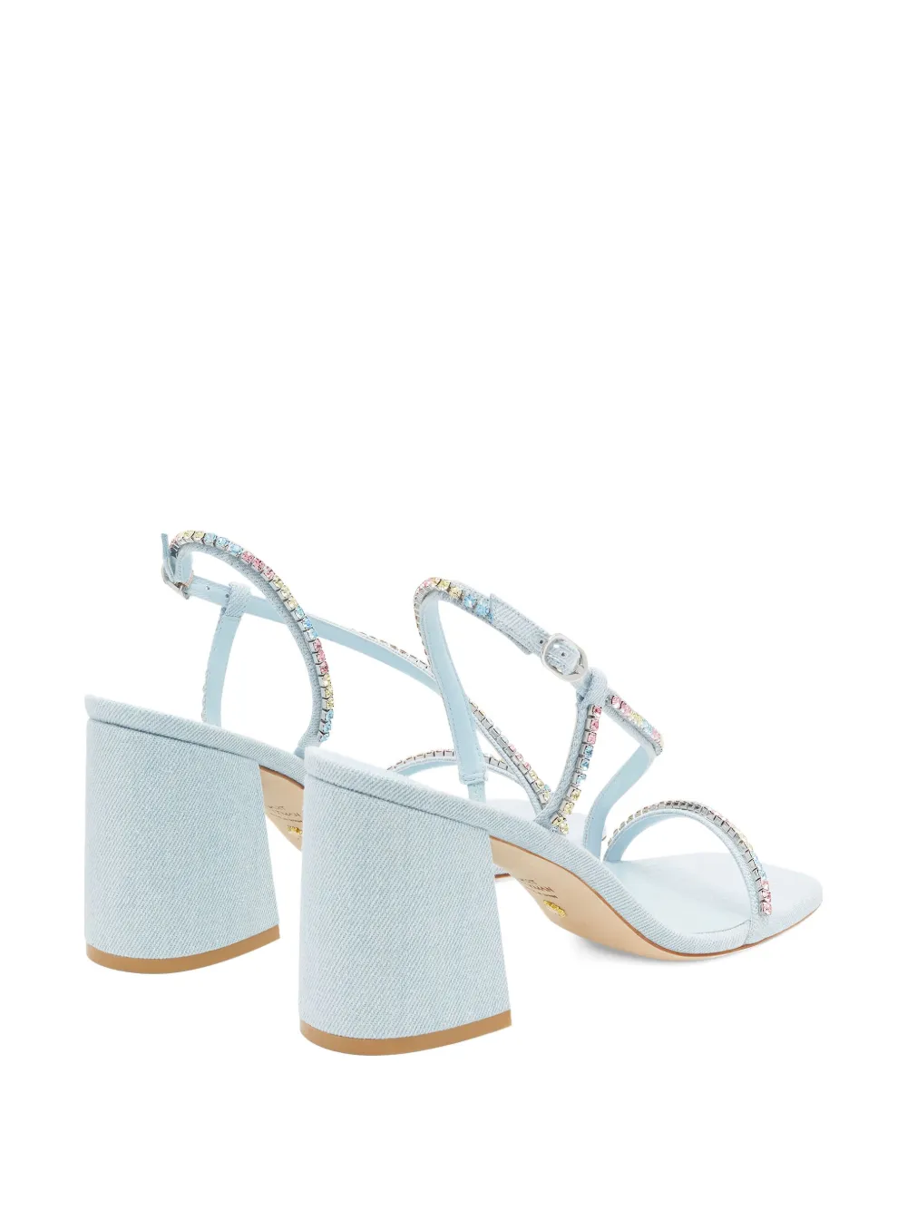 Stuart Weitzman 85mm Soiree Crystal Square-toe Sandal In Multi