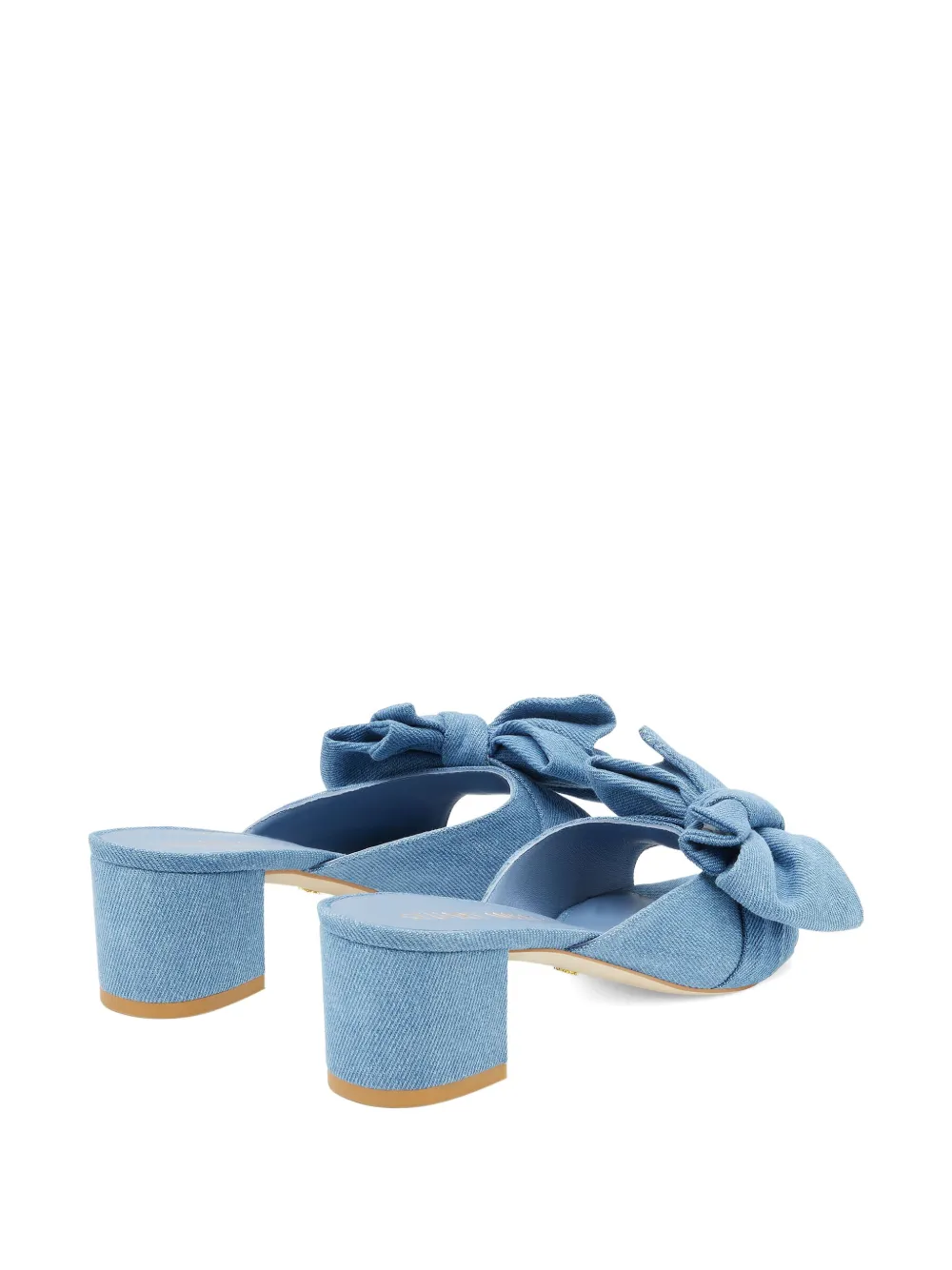 Stuart Weitzman 50mm Loveknot Mules In Blue