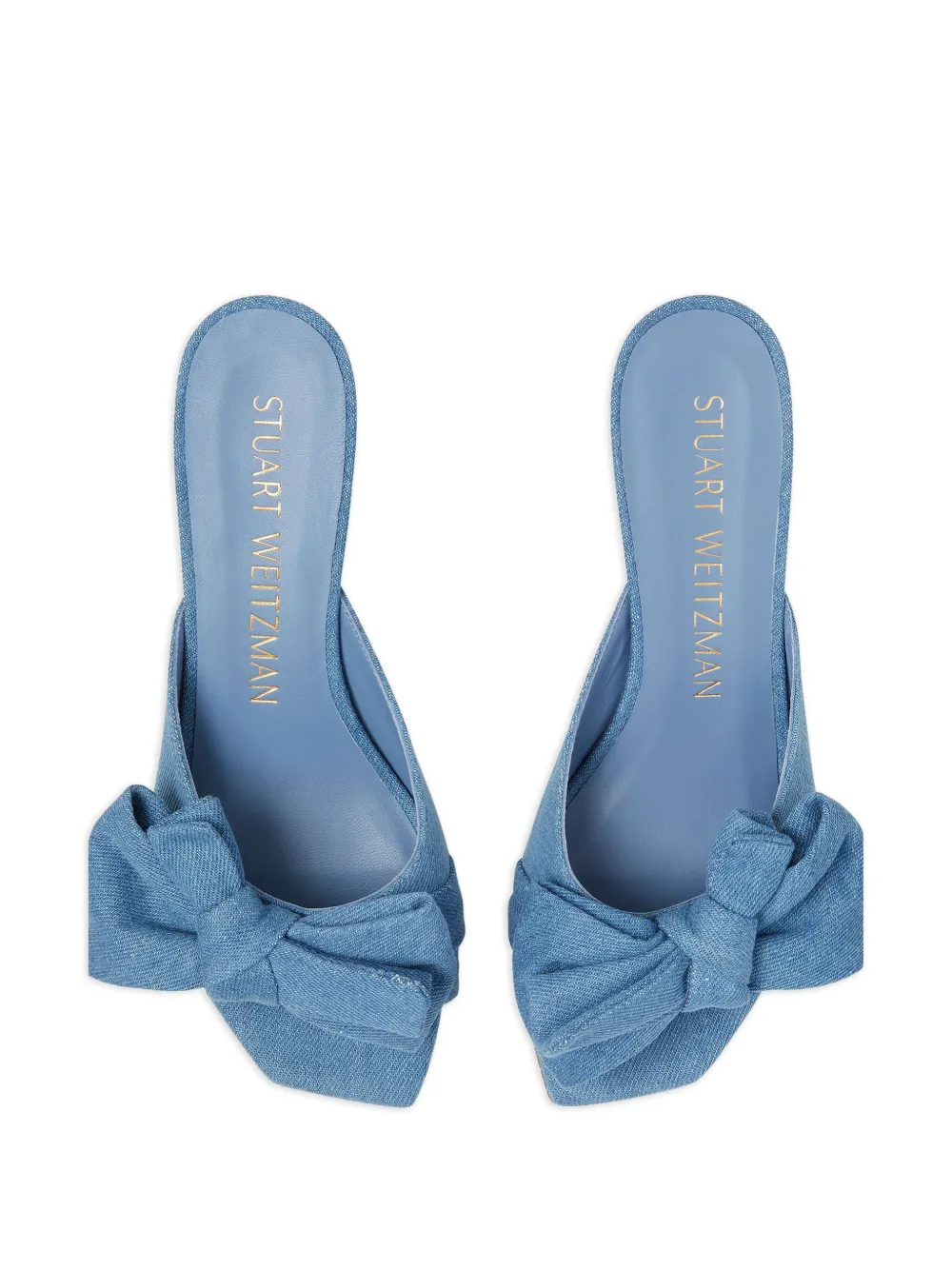 Stuart Weitzman 50 mm Loveknot muiltjes Blauw