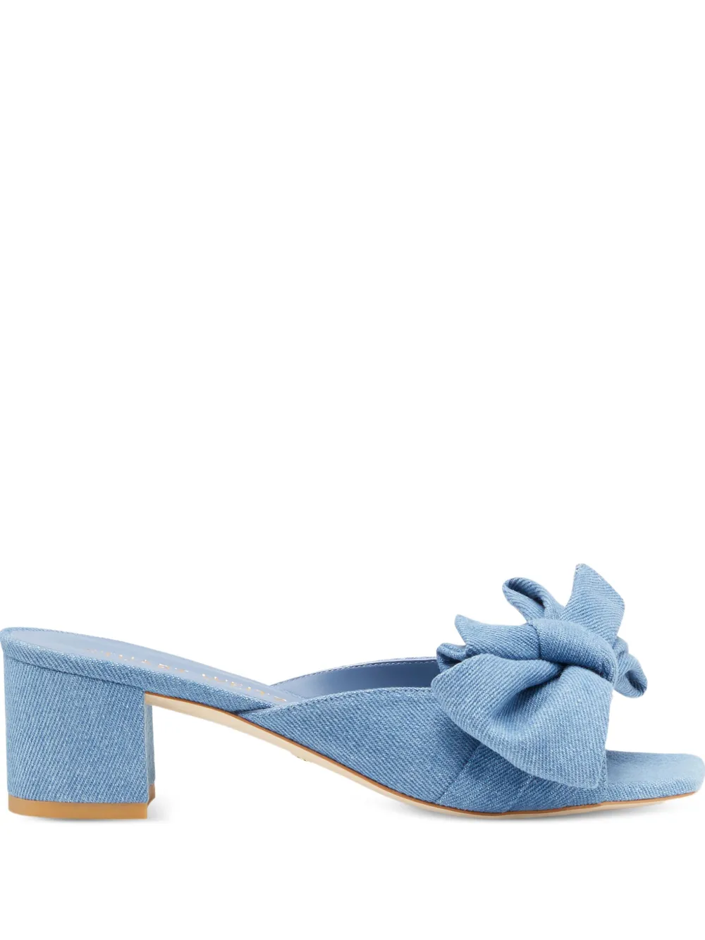 Stuart Weitzman Mule Loveknot com salto 50mm | Azul | Image 1