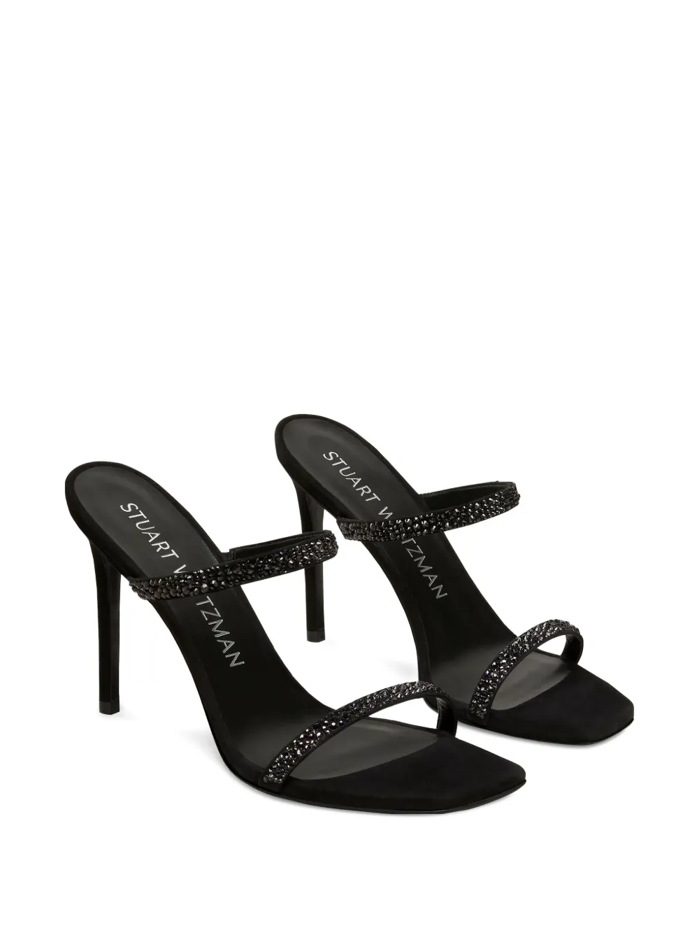 Stuart Weitzman 100mm Aleena Royale Crystal-embellished Sandals In Multi