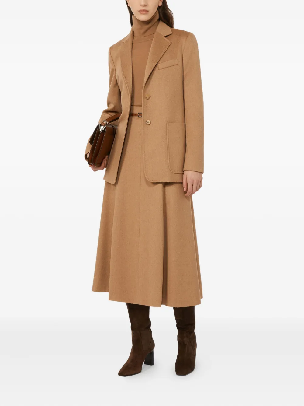 Max Mara panelled flared midi skirt - Bruin