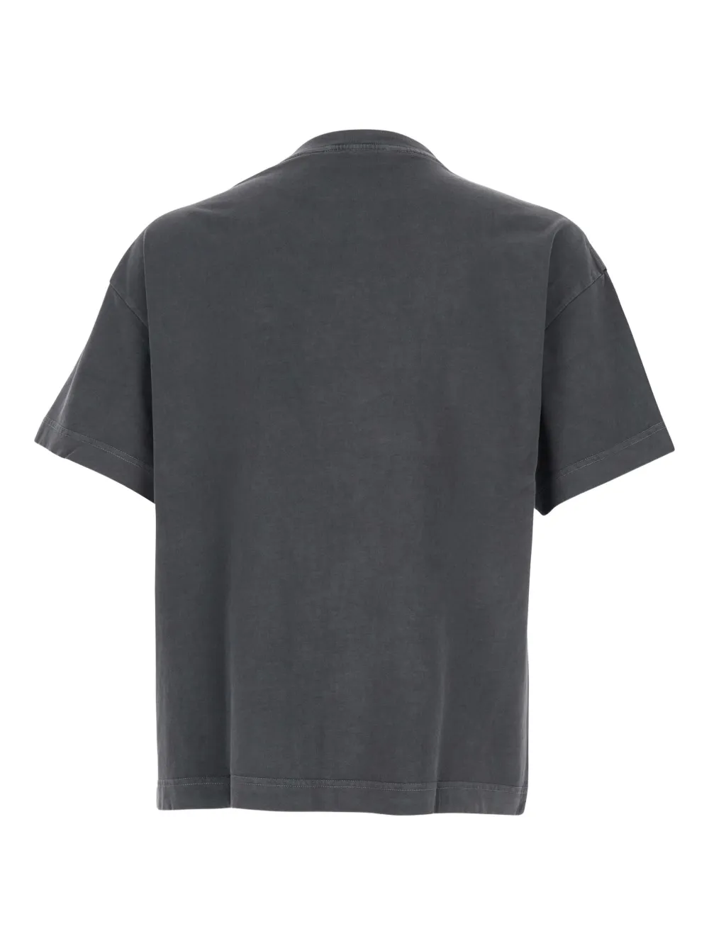 Palm Angels neck-logo spray-paint T-shirt - Grijs
