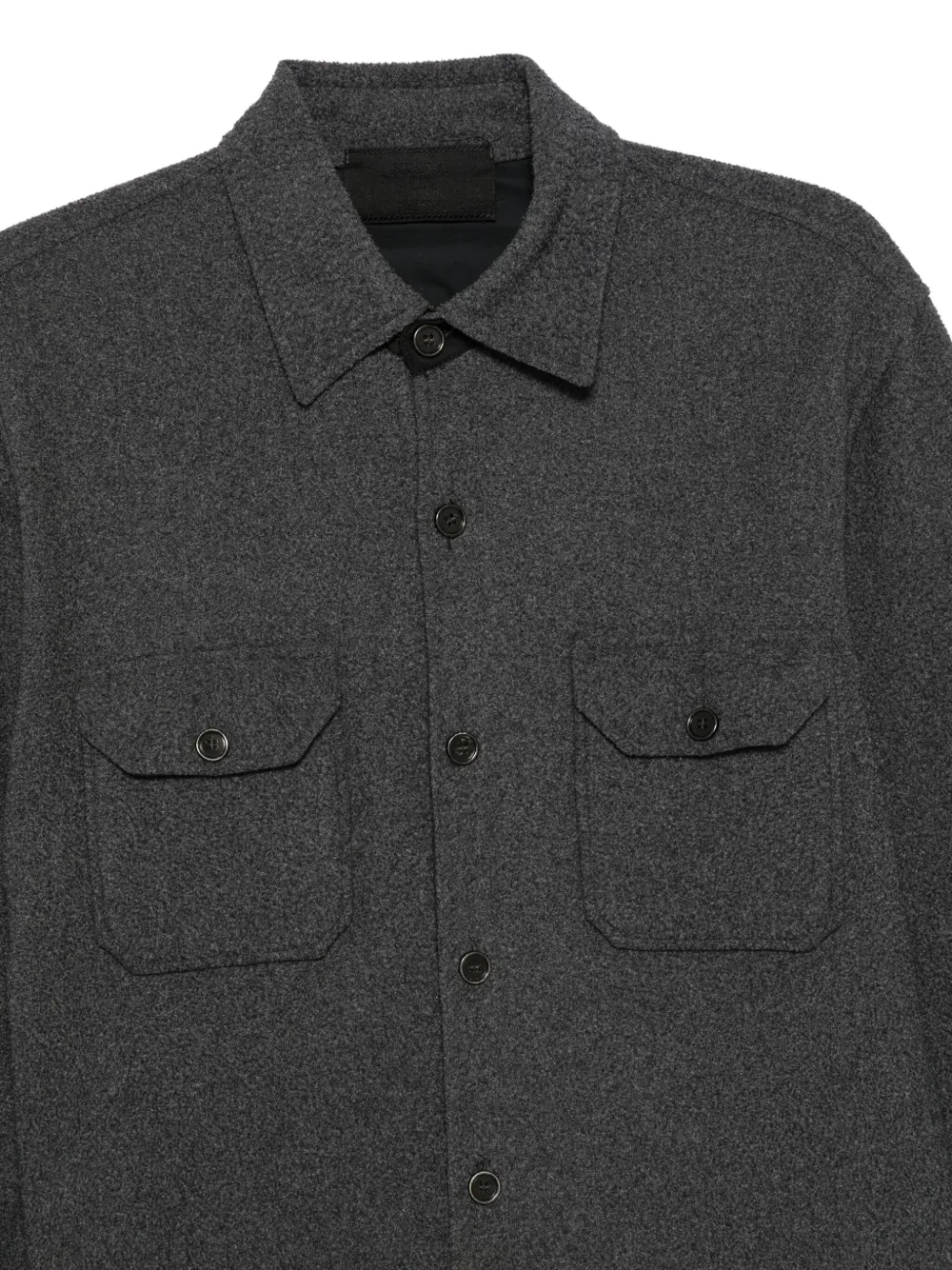 Pre-owned Prada 1990s Button-fastening Flap-pocket Jacket In Gray