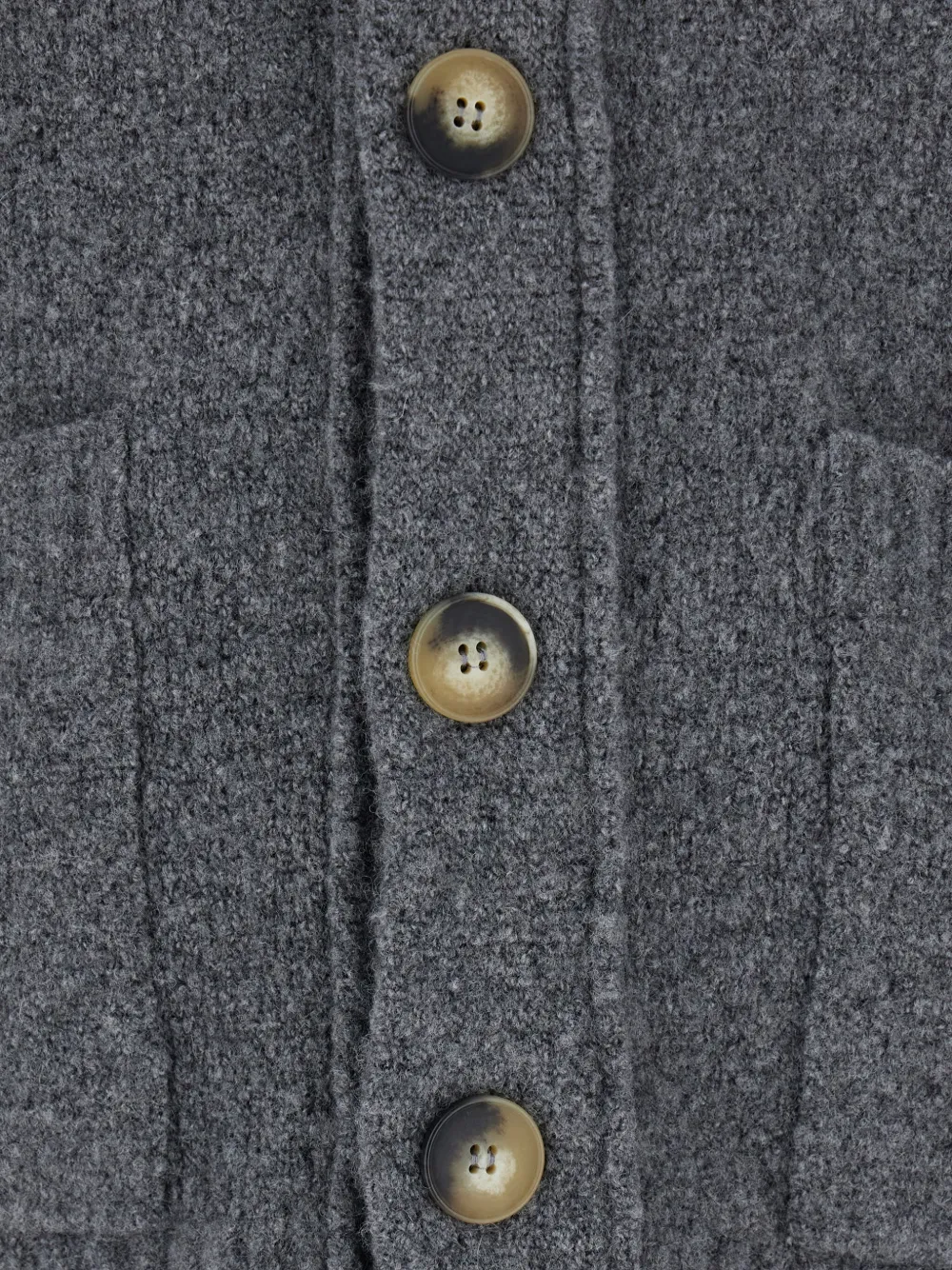 Kangra Cashmere Grey V-neck Cardigan With Front Pockets In Wool Man In Gray