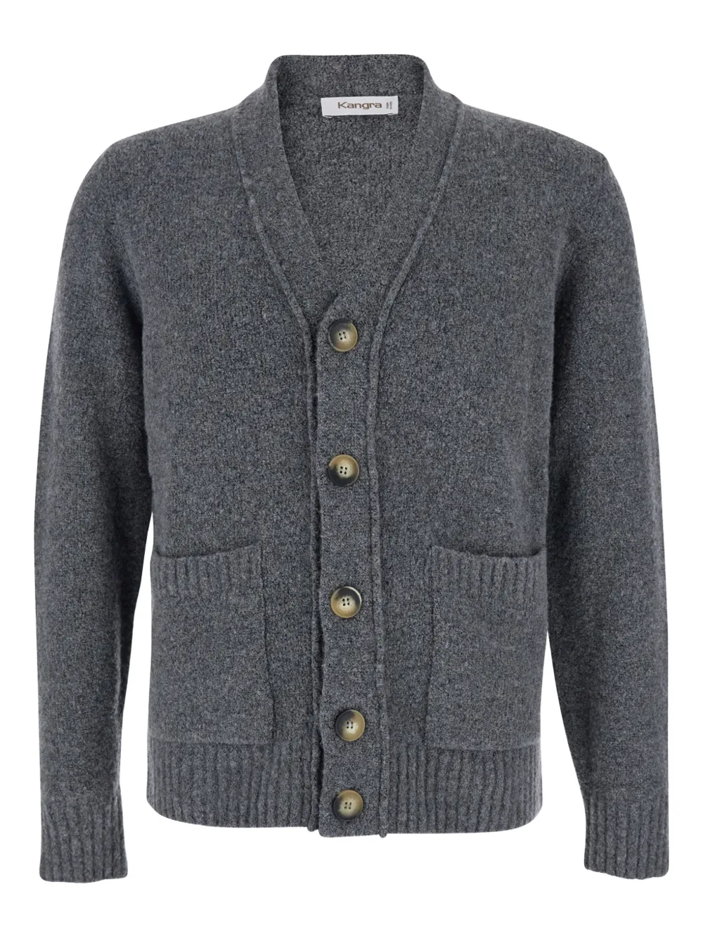 Kangra buttoned v-neck cardigan | Grey | Image 1