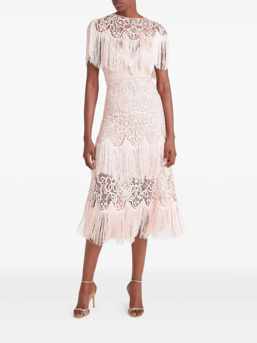 Temperley London Cordelle midi-jurk met kwastje - Roze