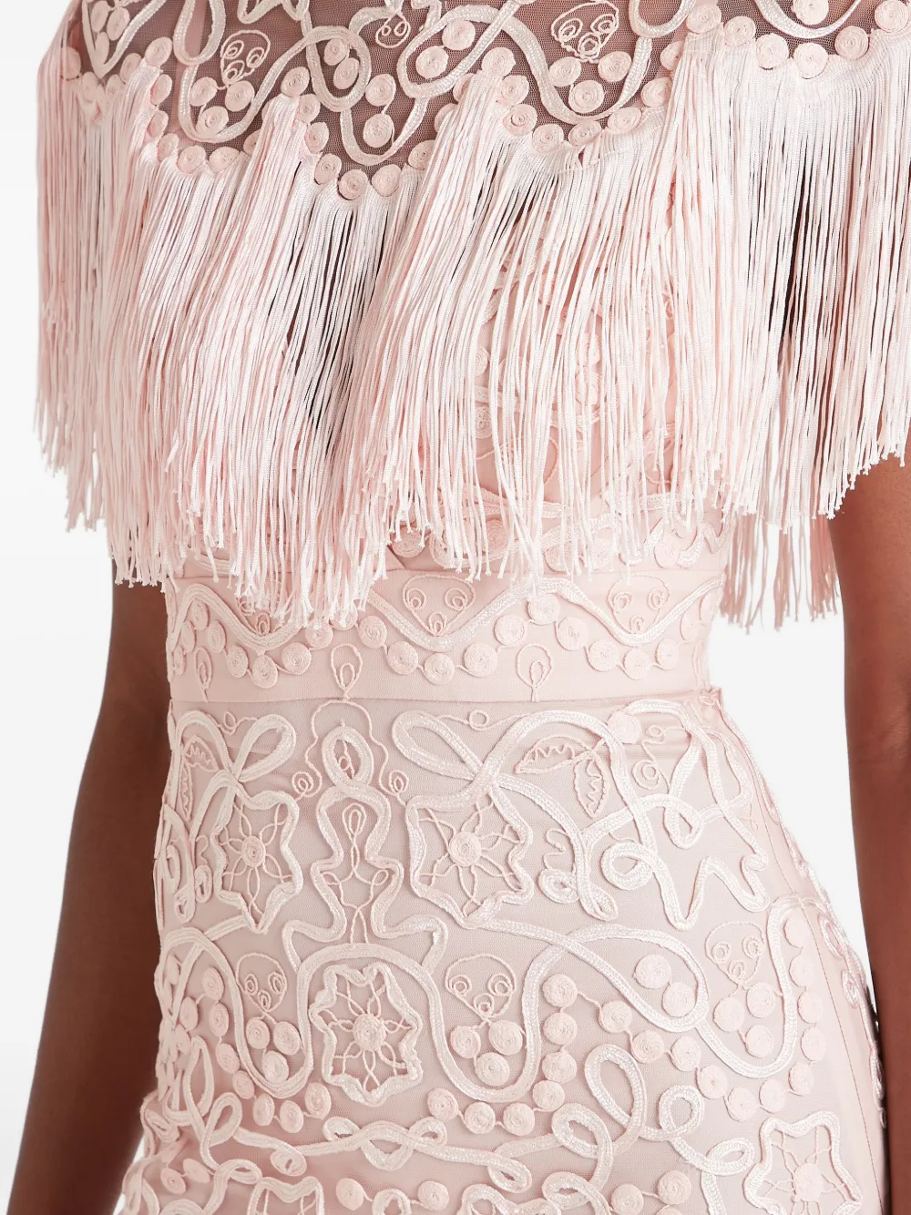 Temperley London Cordelle midi-jurk met kwastje Roze