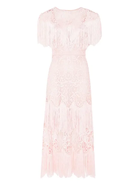 Temperley London mellemlang Cordelle kjole med kvastdetalje