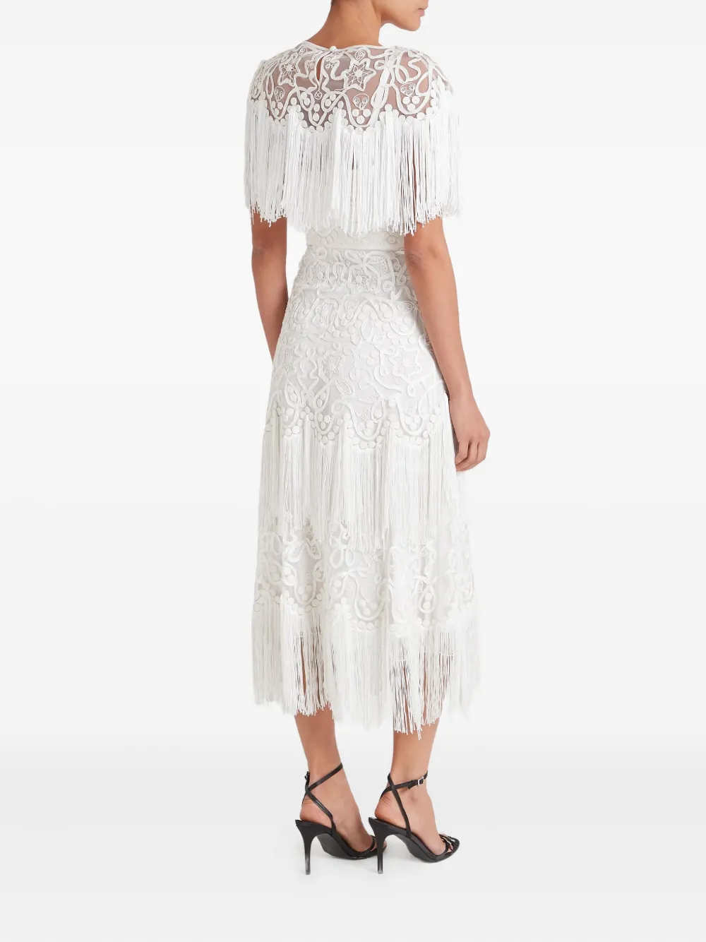 Temperley London Cordelle midi-jurk met kant Wit