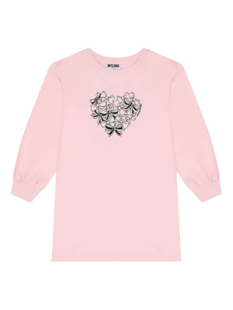 Moschino Kids heart-print cotton dress