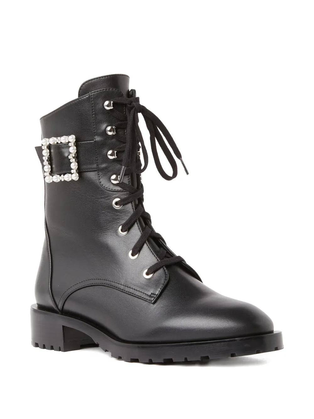 Stuart Weitzman botas militares con detalle de perlas | Botas militares | Image 2