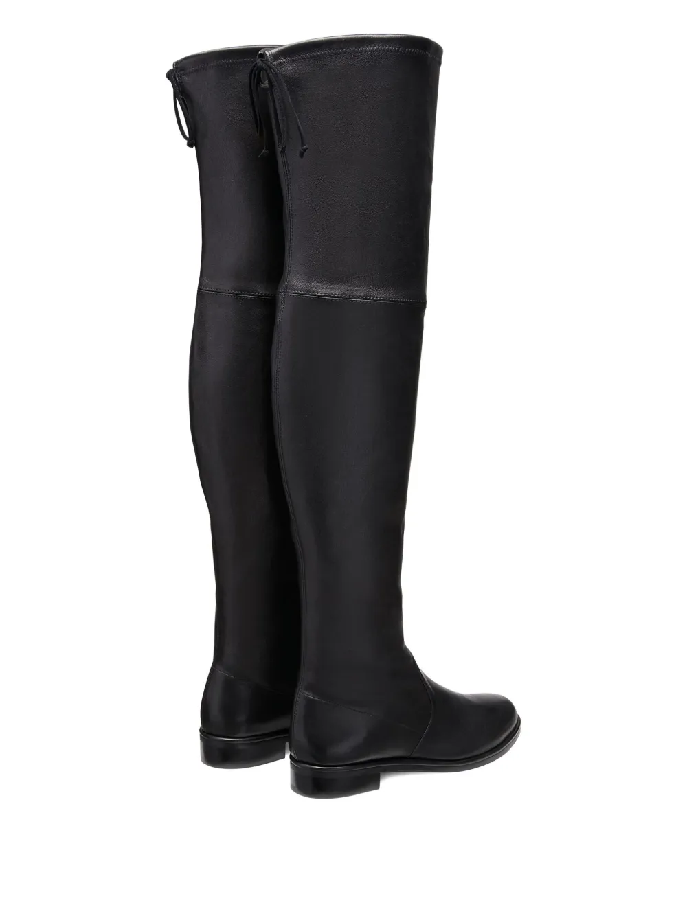 Stuart Weitzman 40mm Lowland Almond-toe Over-the-knee Boots In Black