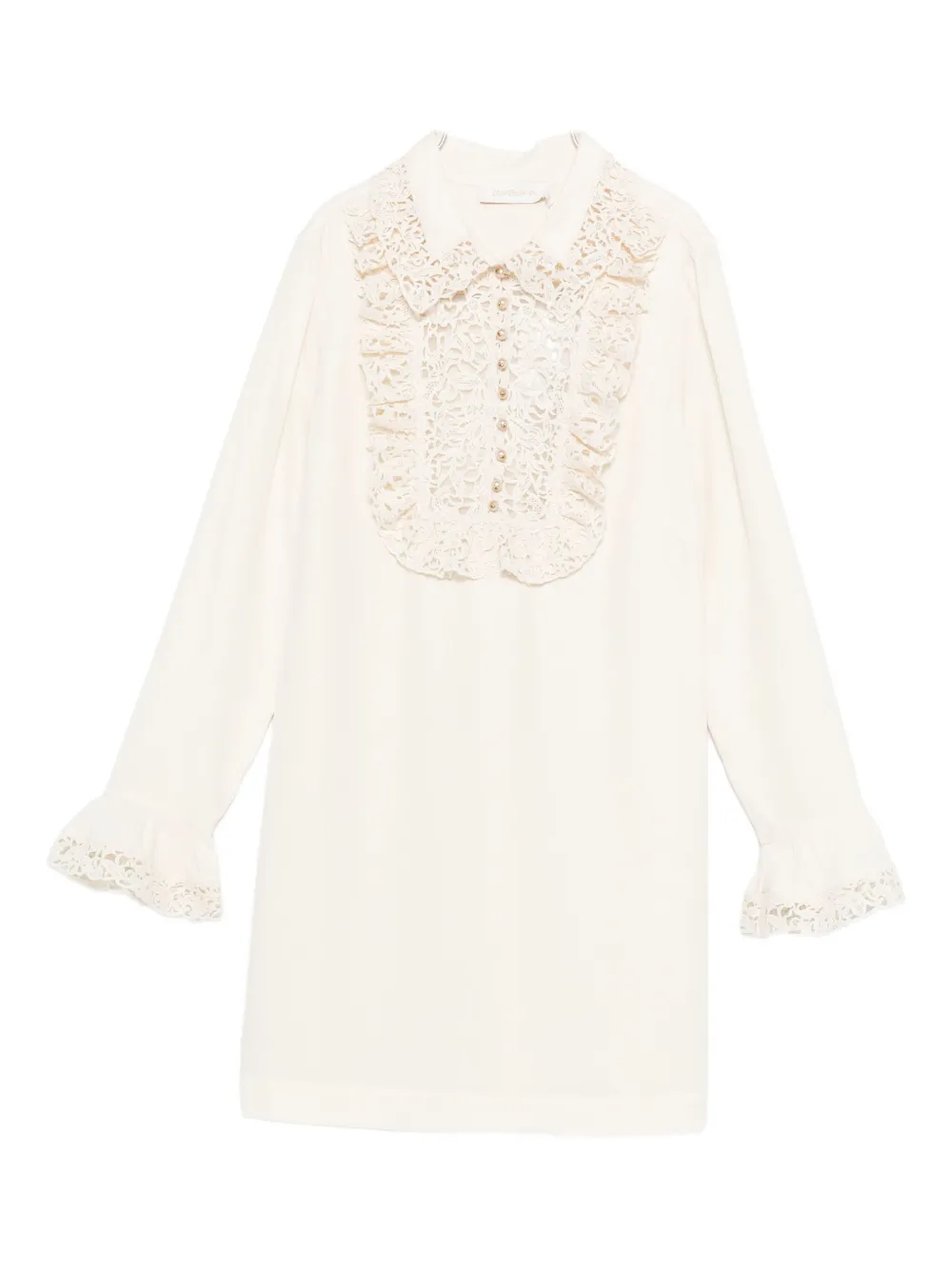 Zimmermann Ruffle-trim Mini Dress In White