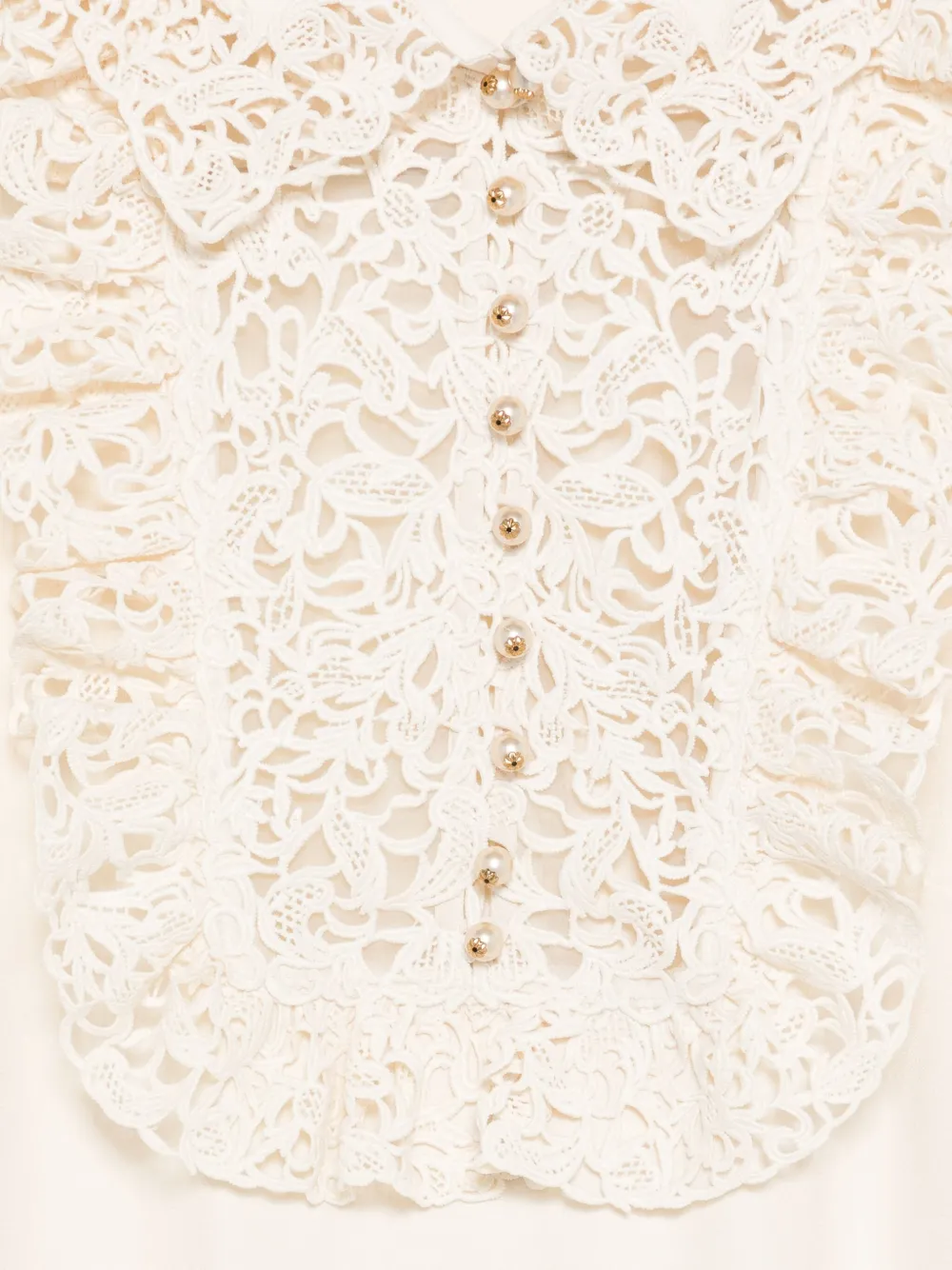 ZIMMERMANN Mini-jurk met ruches Beige