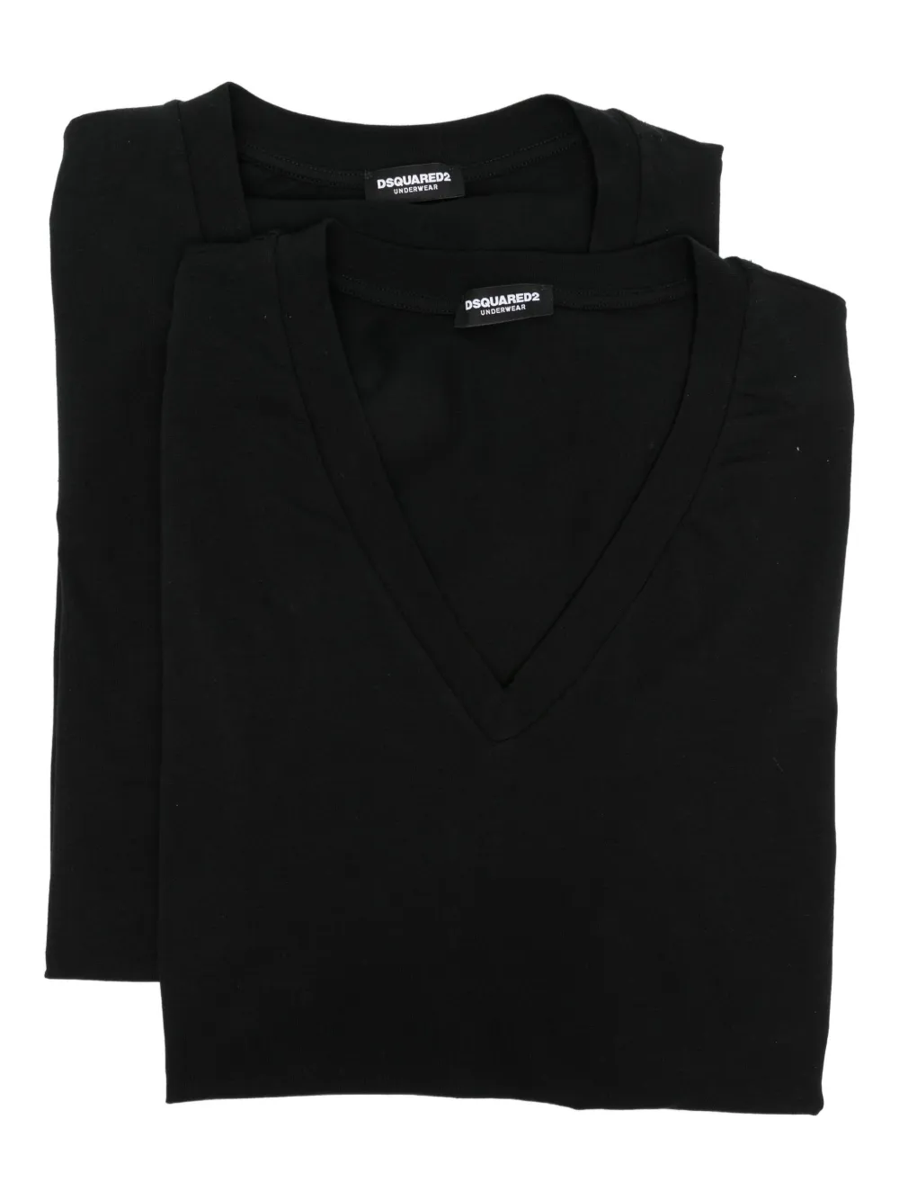 DSQUARED2 v-neck T-shirt (pack of two) Zwart