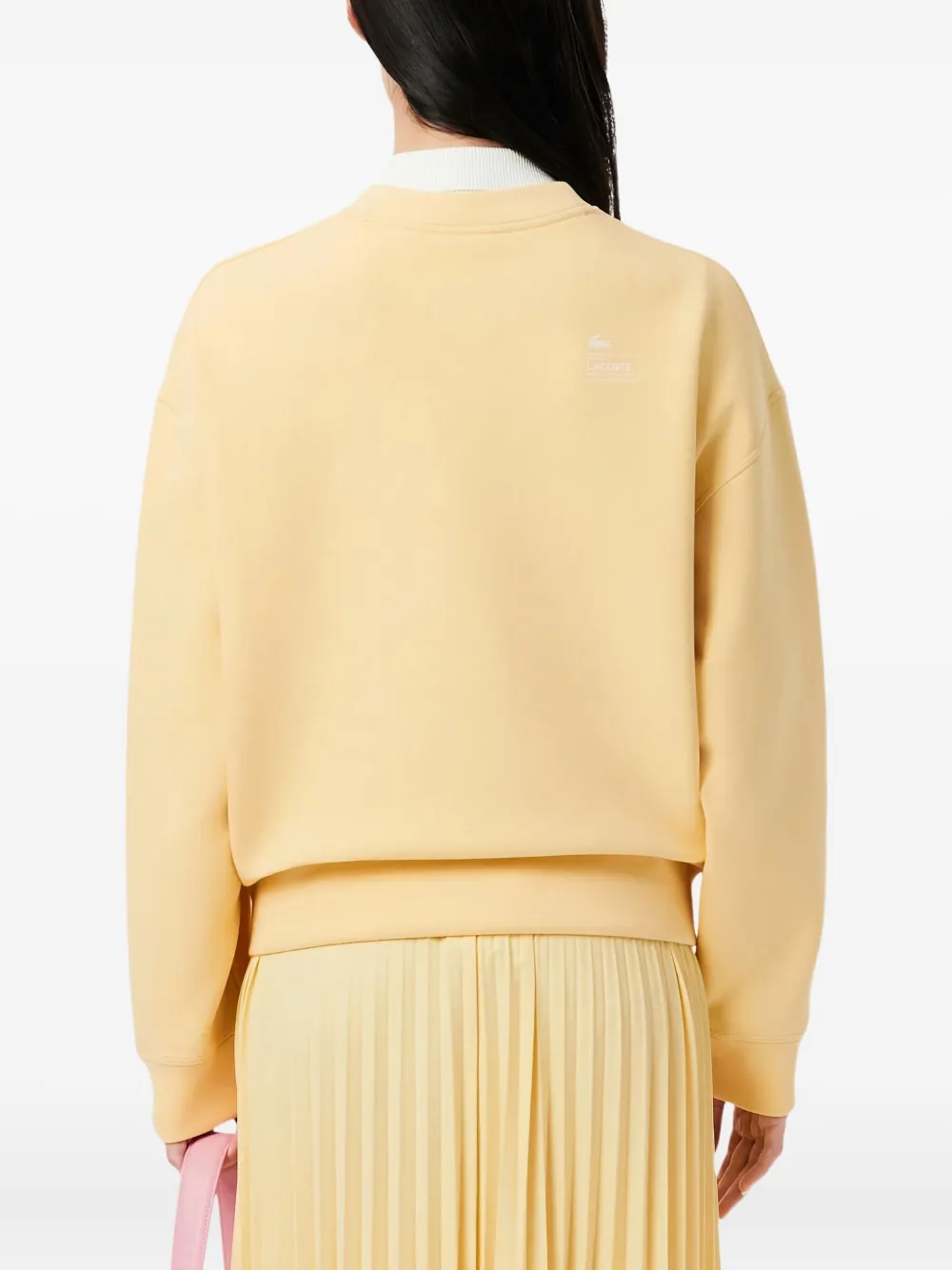 Lacoste logo-patch sweatshirt Geel