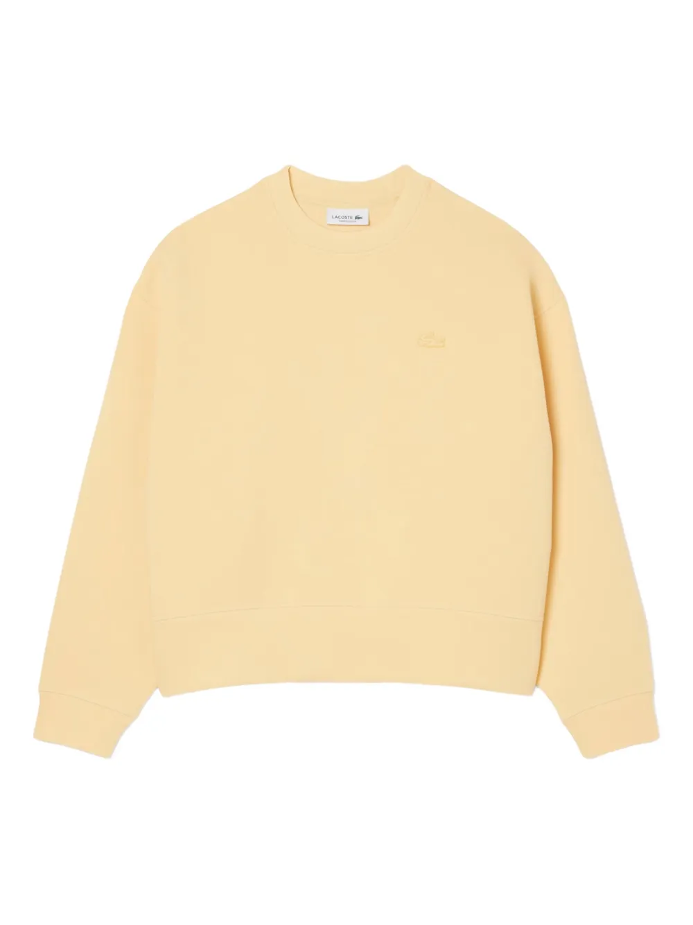 Lacoste logo-patch sweatshirt Geel