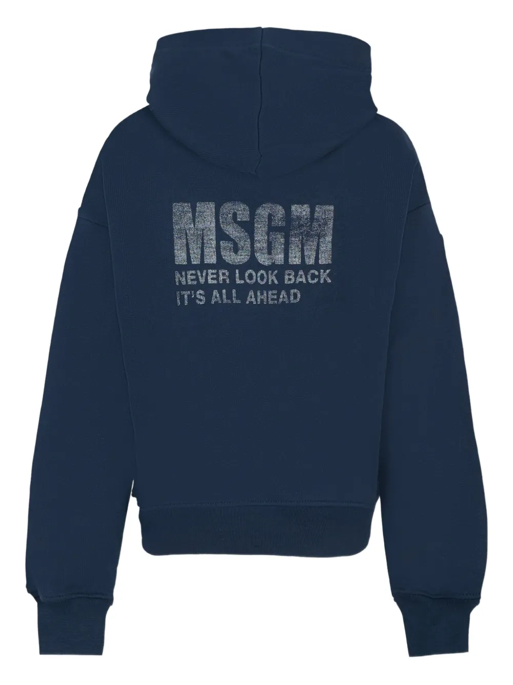 MSGM Kids logo-print hoodie Blauw
