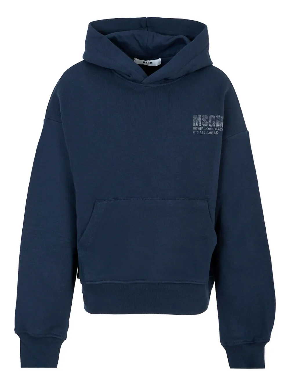 MSGM Kids logo-print hoodie - ブルー MSGM Kids logo-print hoodie - ブルー