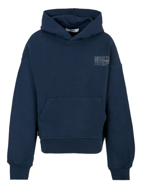 MSGM Kids logo-print hoodie