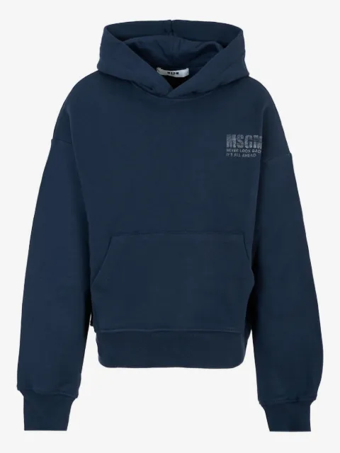 MSGM Kids logo-print hoodie