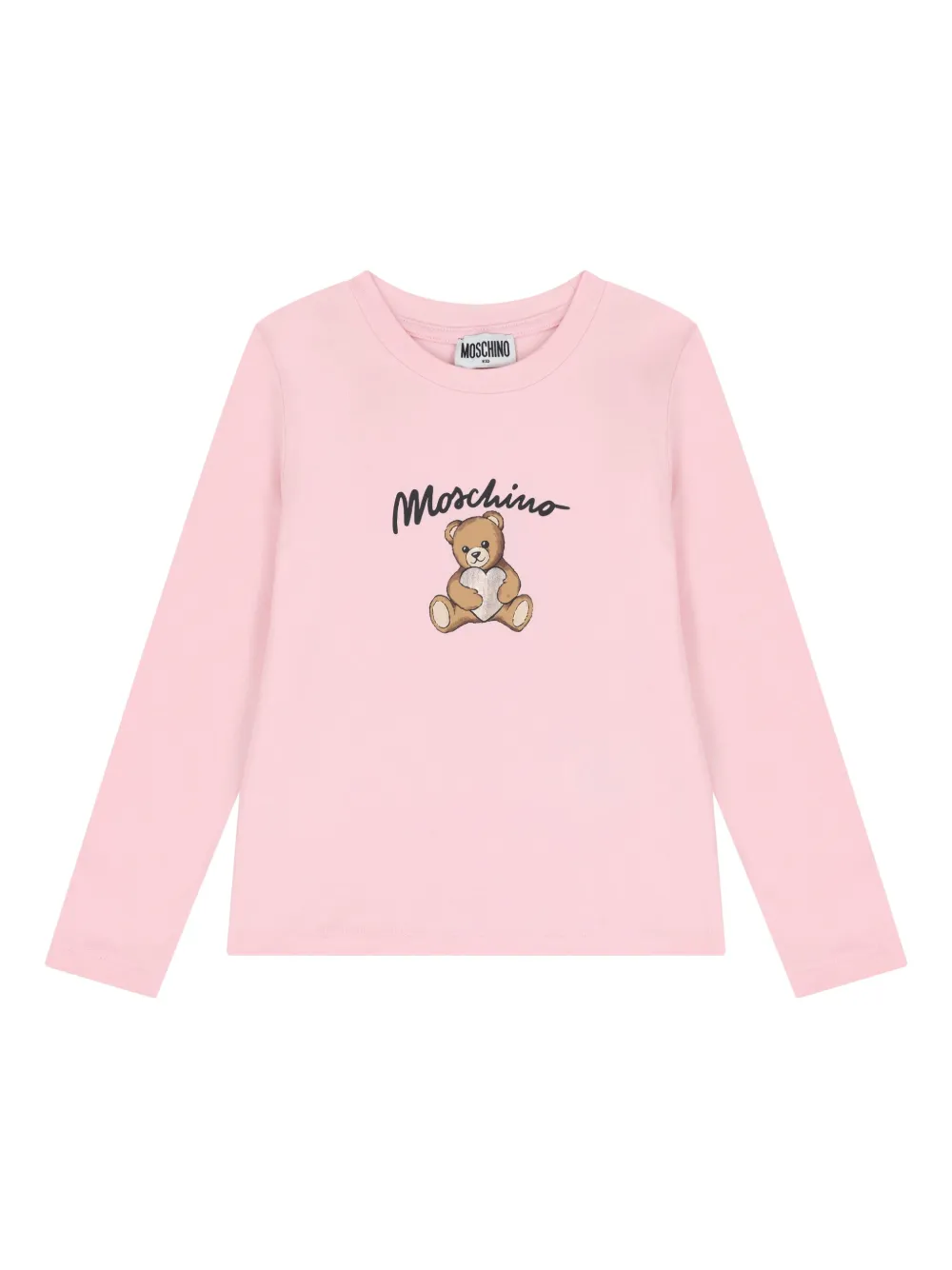 Moschino Kids T-shirt met lange mouwen en logo Roze