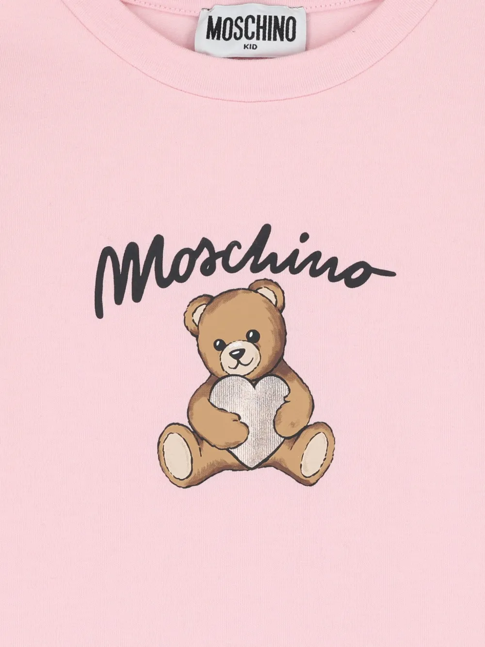 Moschino Kids T-shirt met lange mouwen en logo Roze