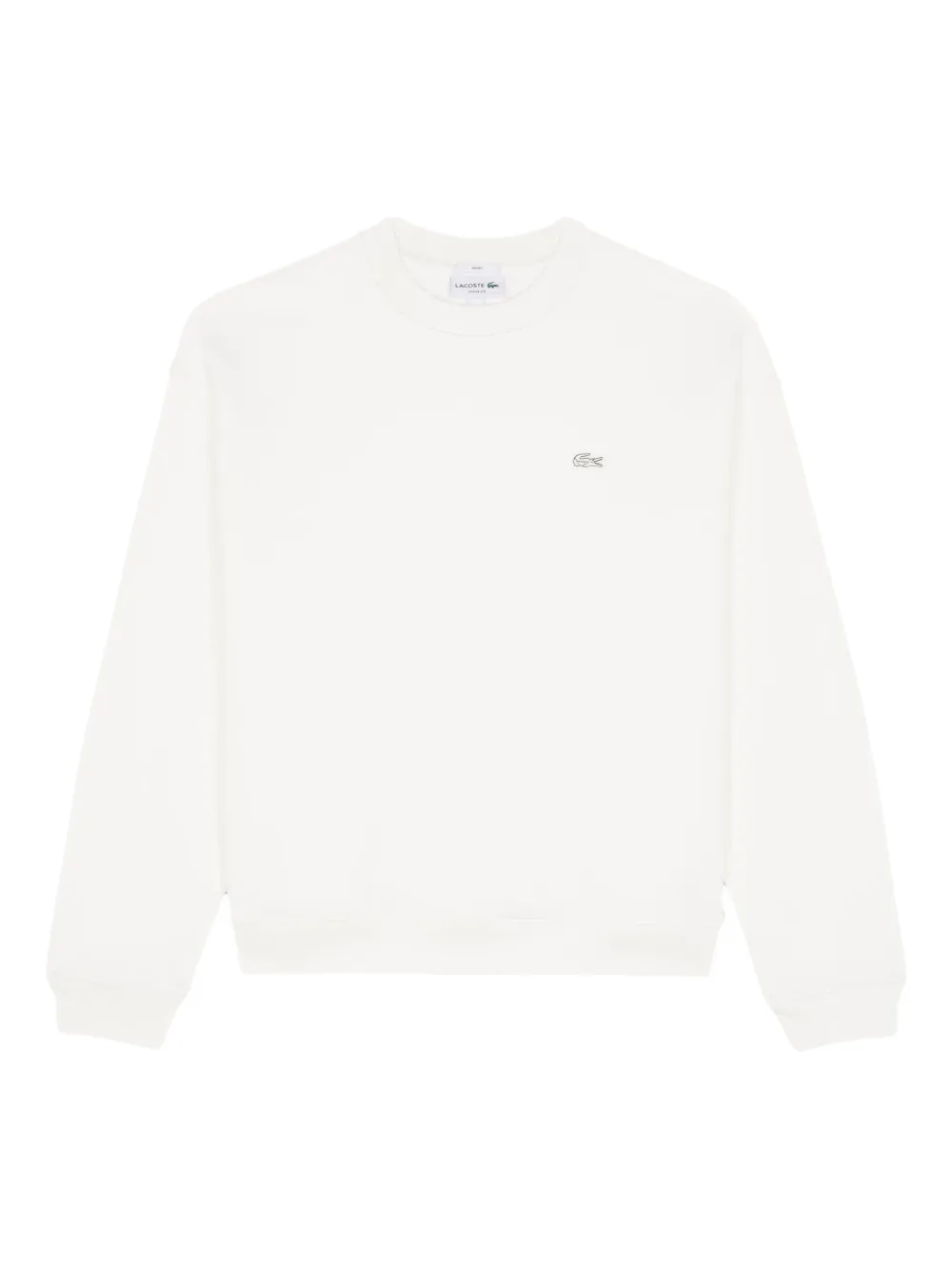 Lacoste Embroidered-logo Sweatshirt In White