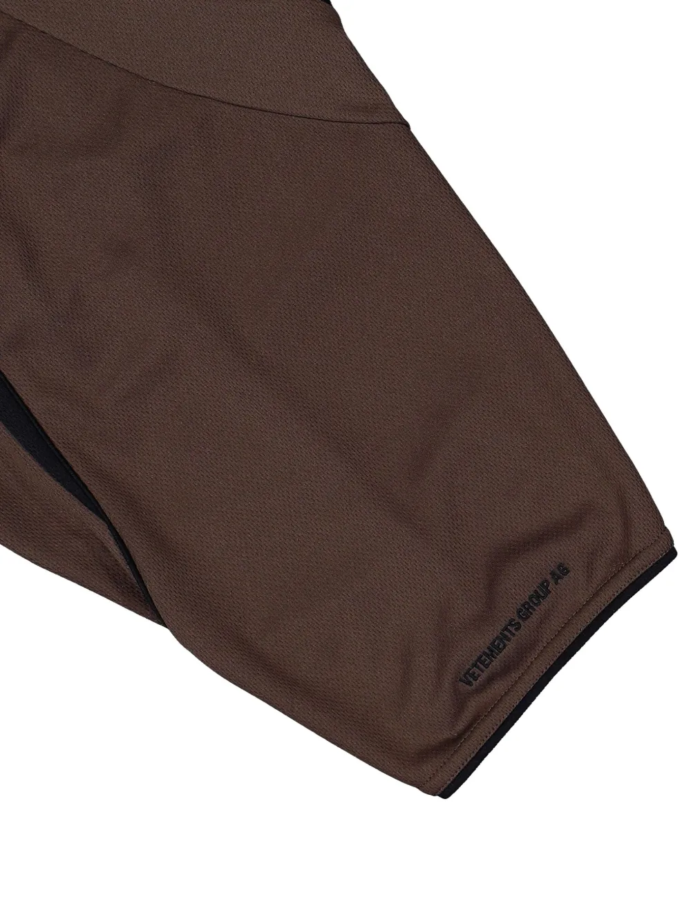 VETEMENTS Trademark Football Number-77 jersey met vlakken CHOCOLATE BROWN