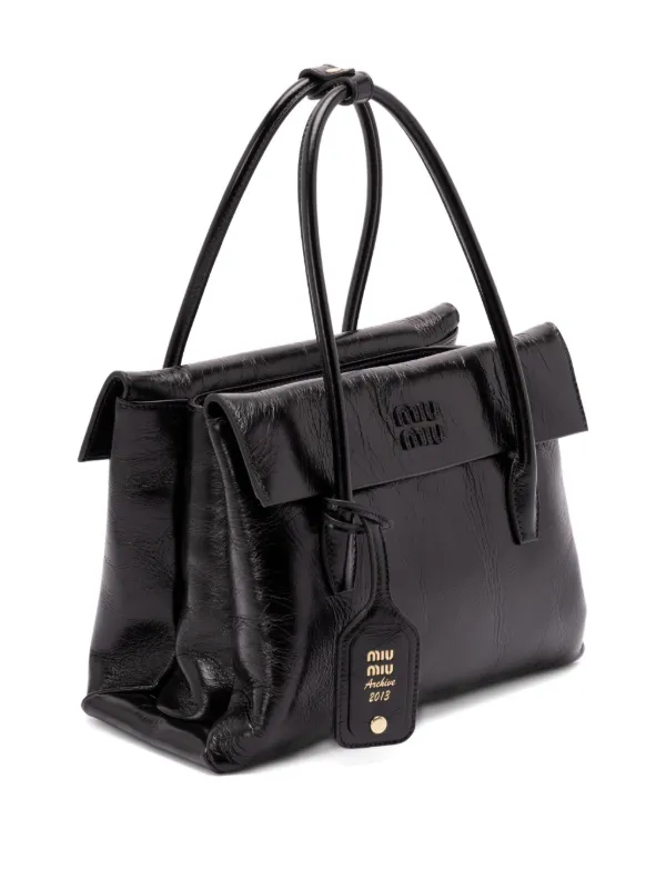 Miu Miu Solitaire Leather Shoulder Bag | Black | FARFETCH UK